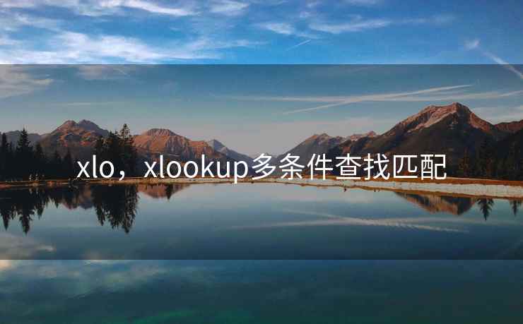 xlo，xlookup多条件查找匹配