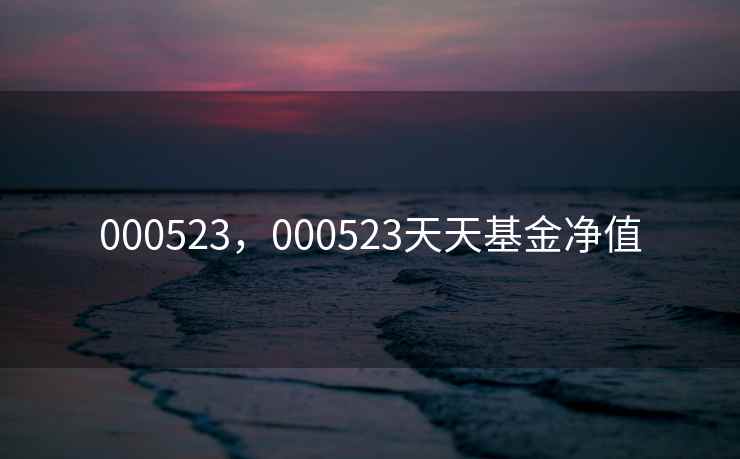 000523，000523天天基金净值