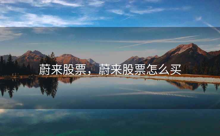 蔚来股票，蔚来股票怎么买