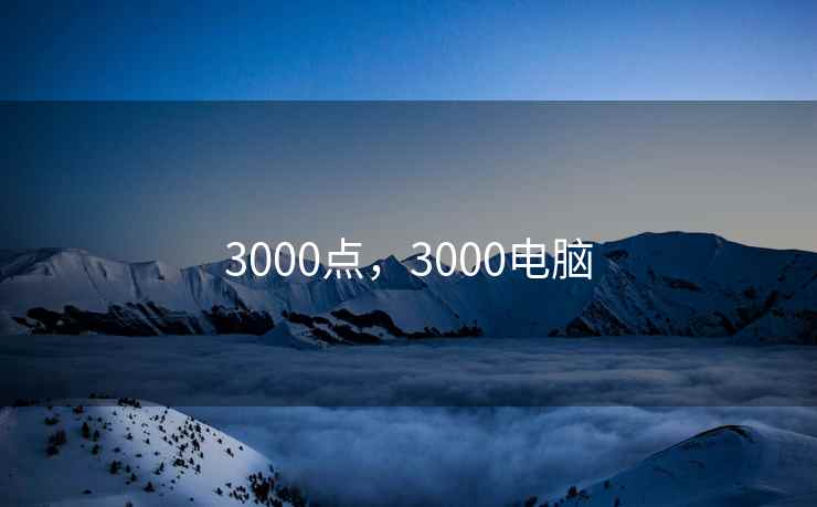3000点，3000电脑
