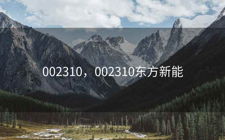 002310，002310东方新能